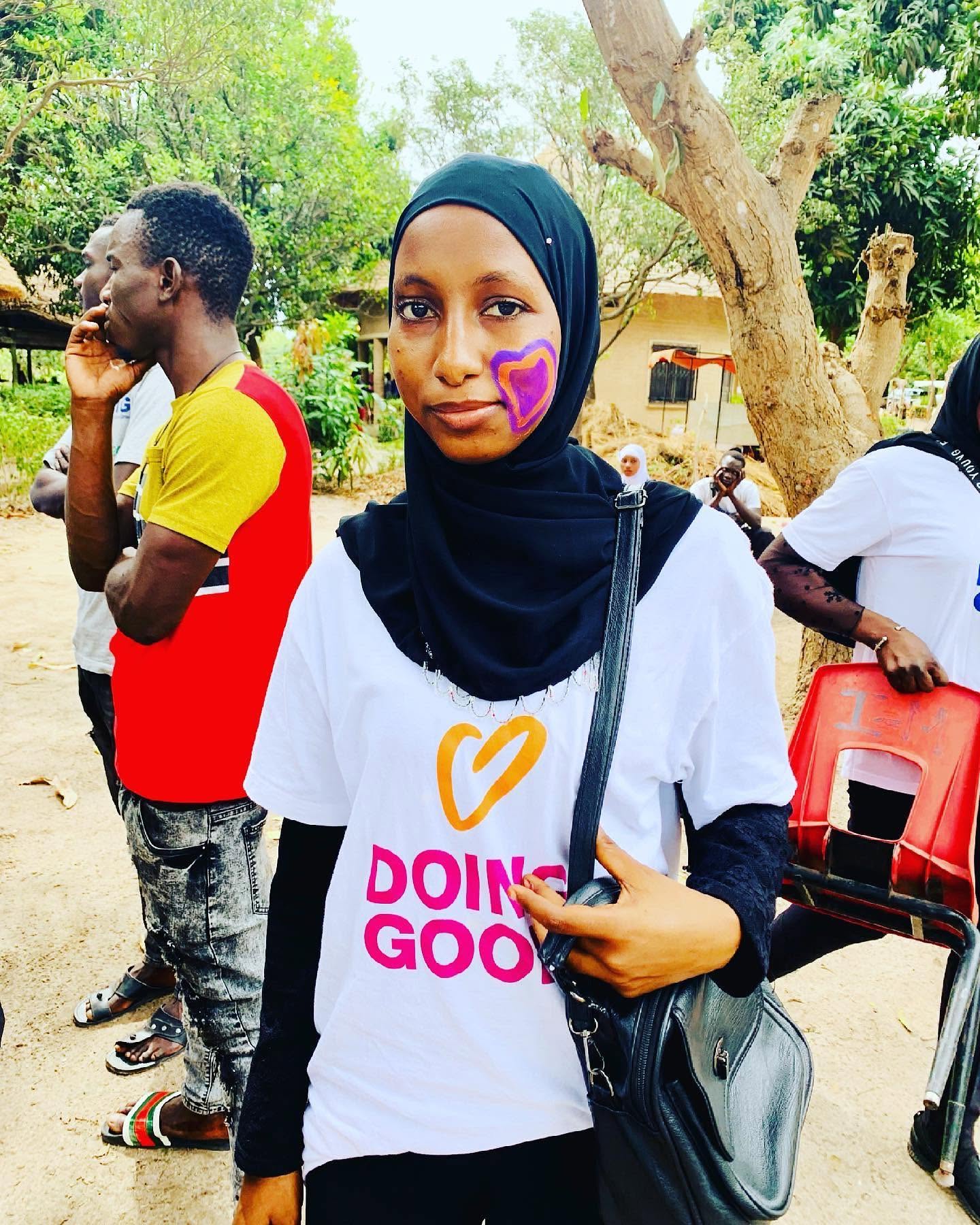 Ambassador with a painted heart
