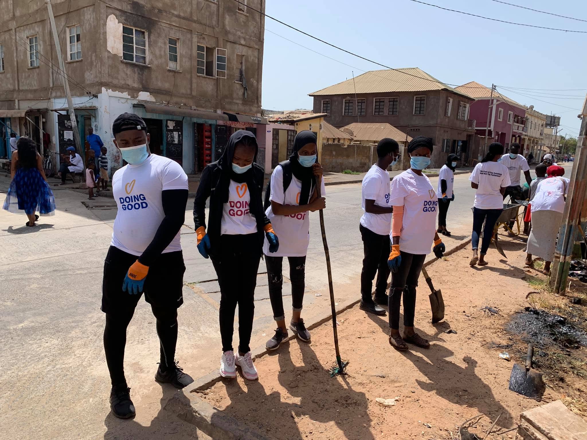 Ambassadors on duty along the street