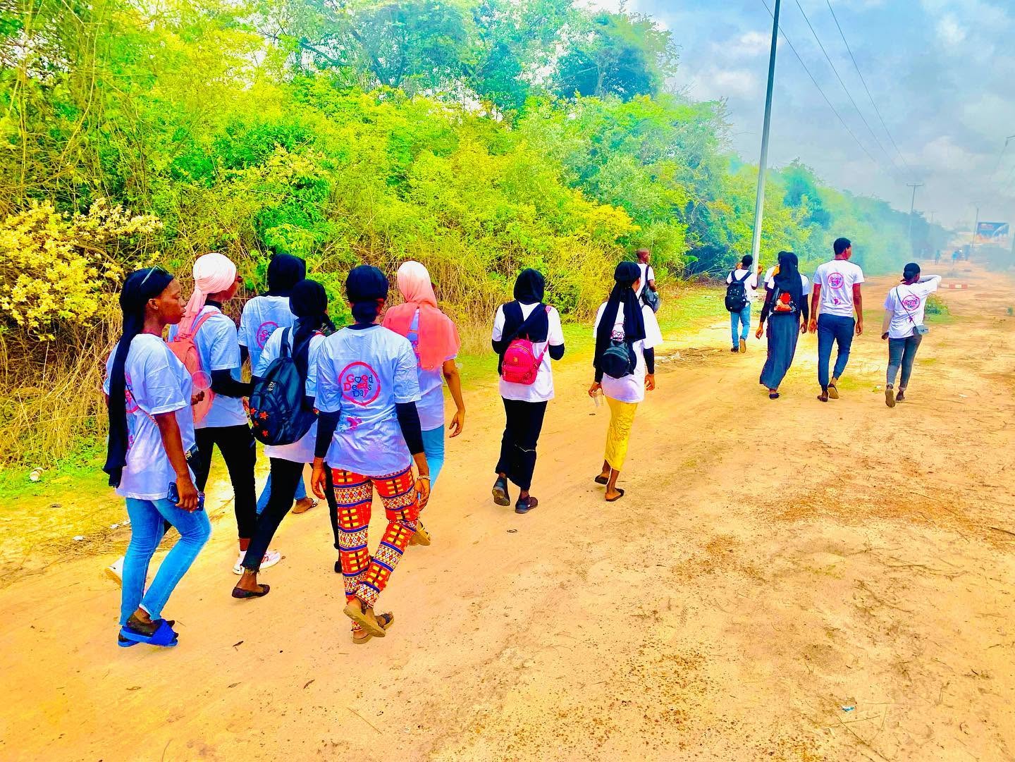 Marching through the green fields