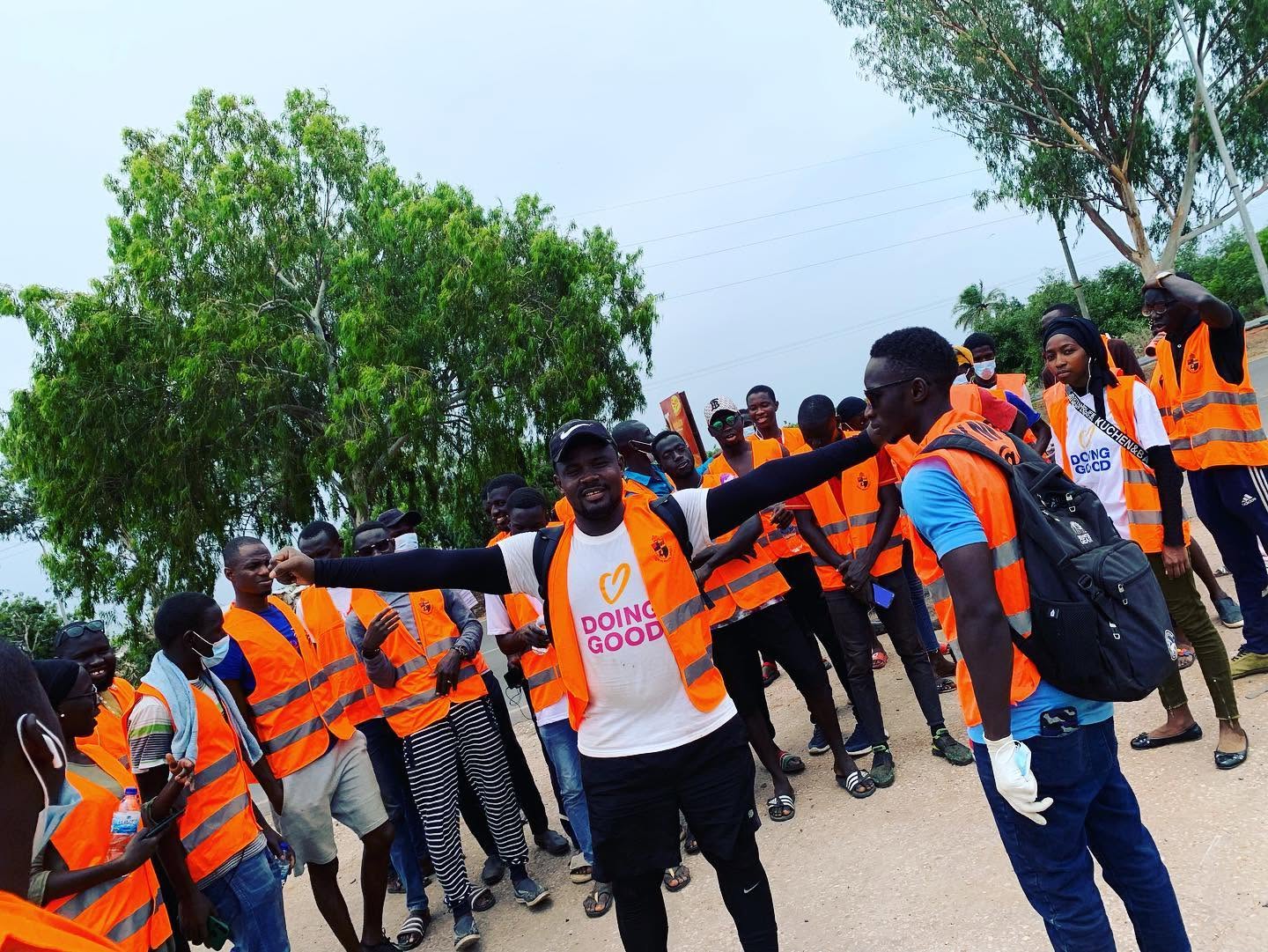 Briefing the volunteer team