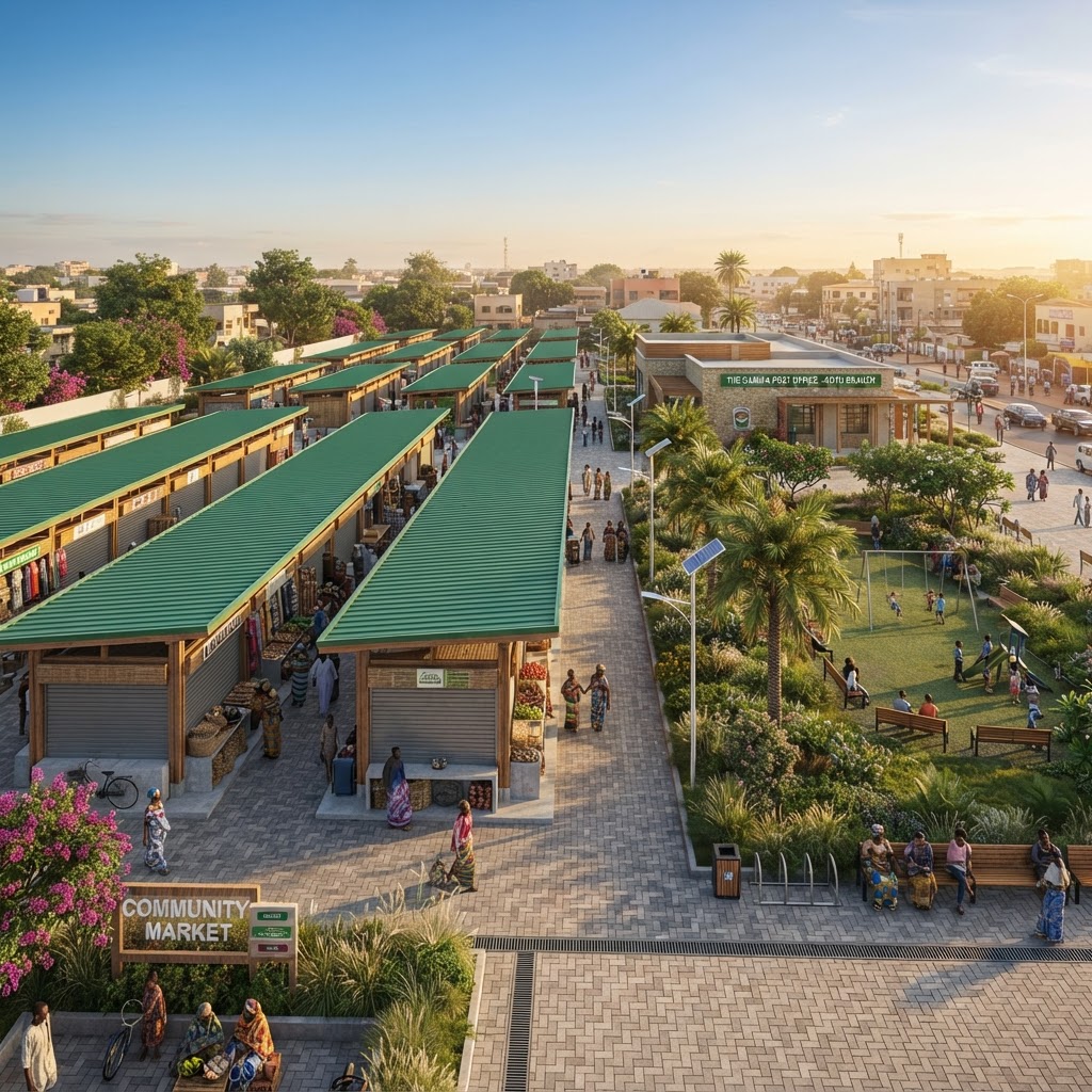 Community market and park development