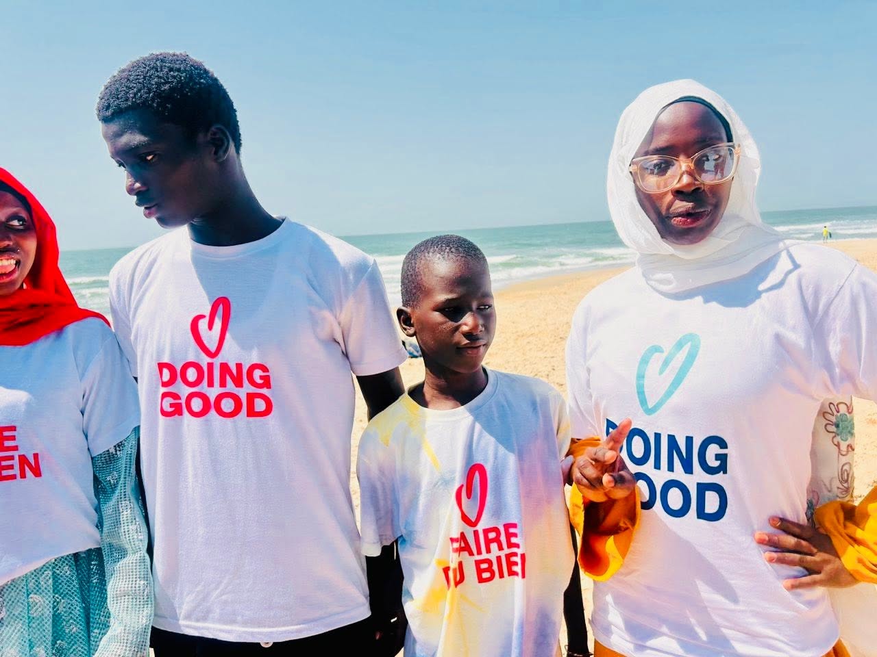 Three ambassadors on the beach