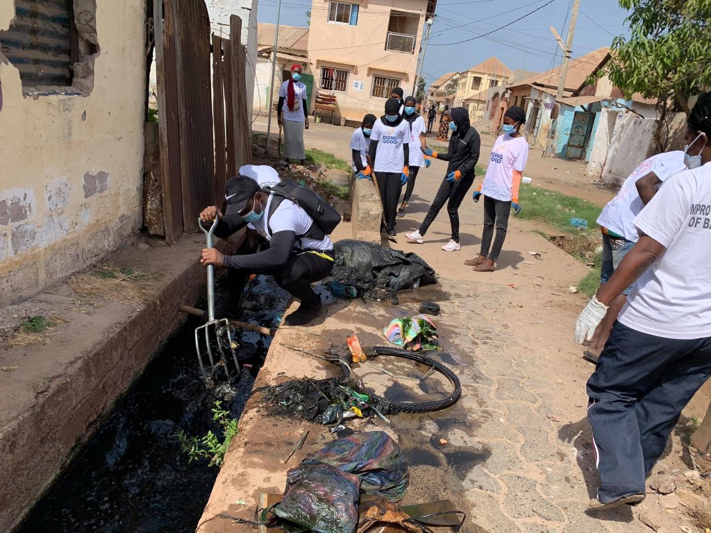 Drainage clean-up in the community