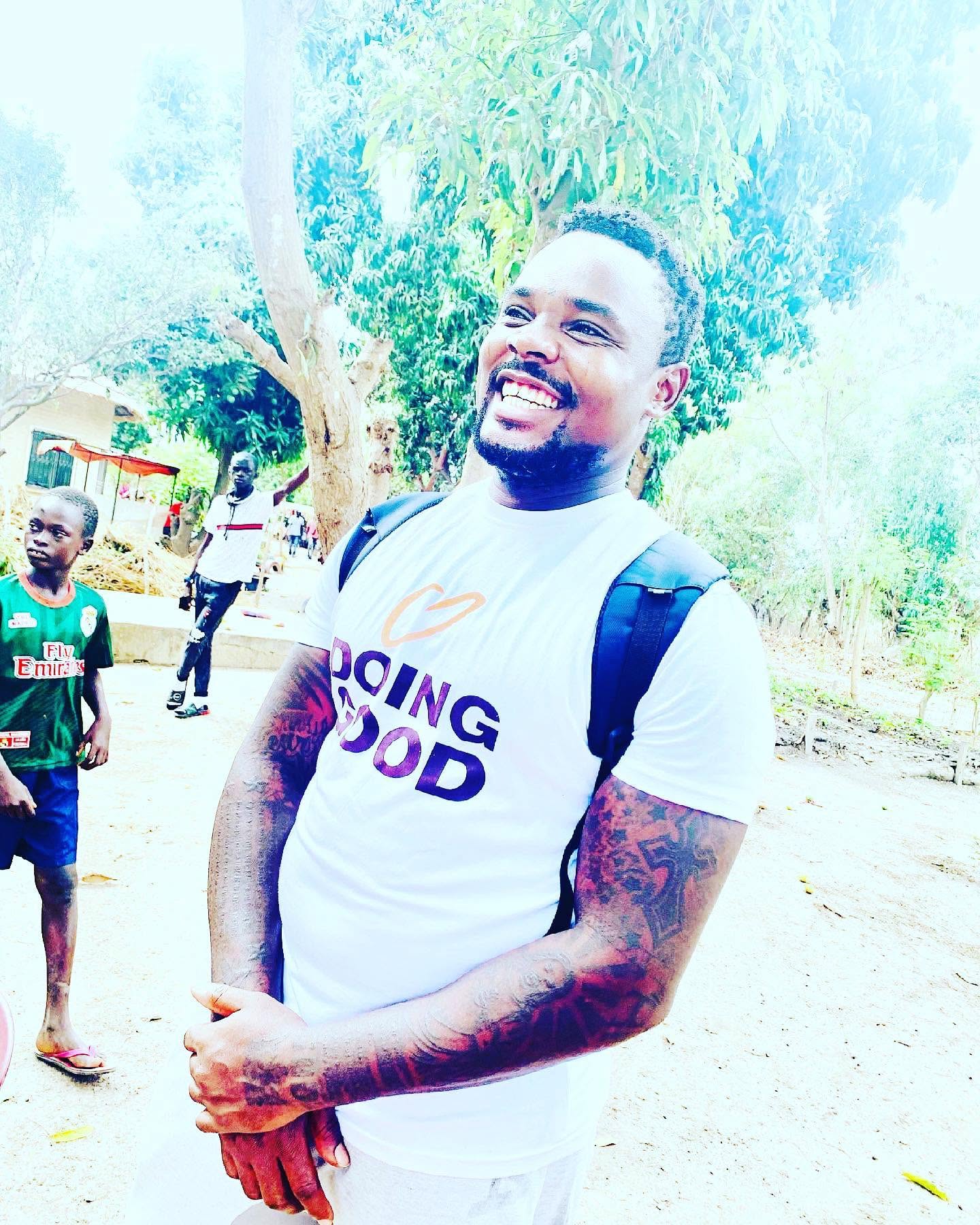 Ambassador smiling in the garden