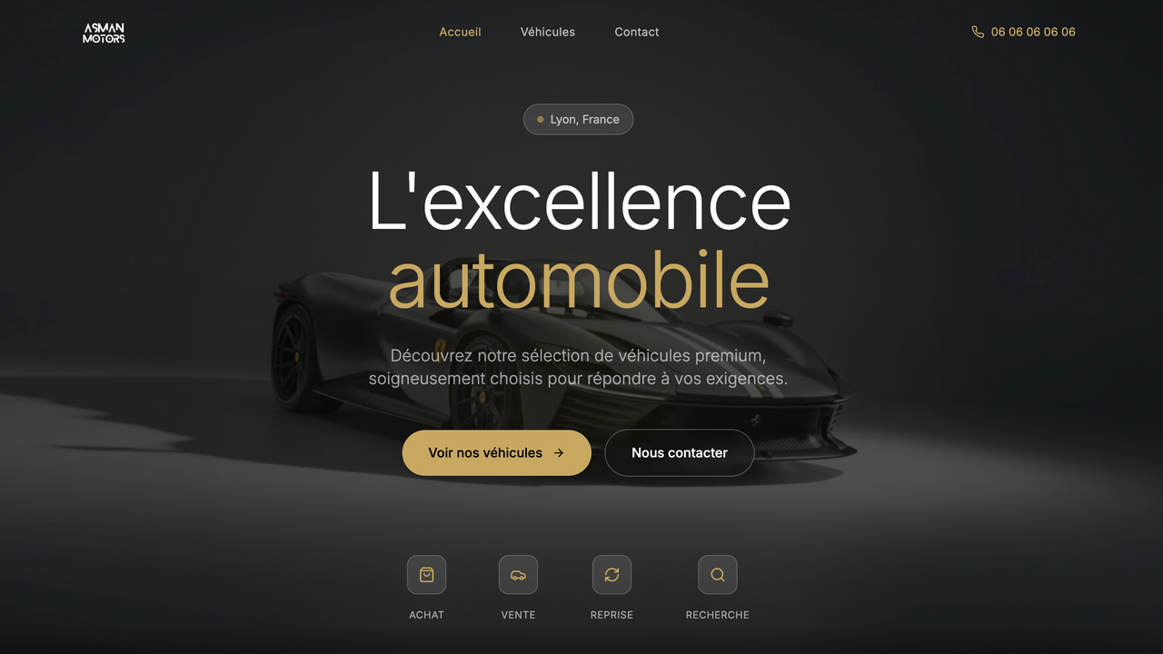 Luxury Car Sales Website template preview