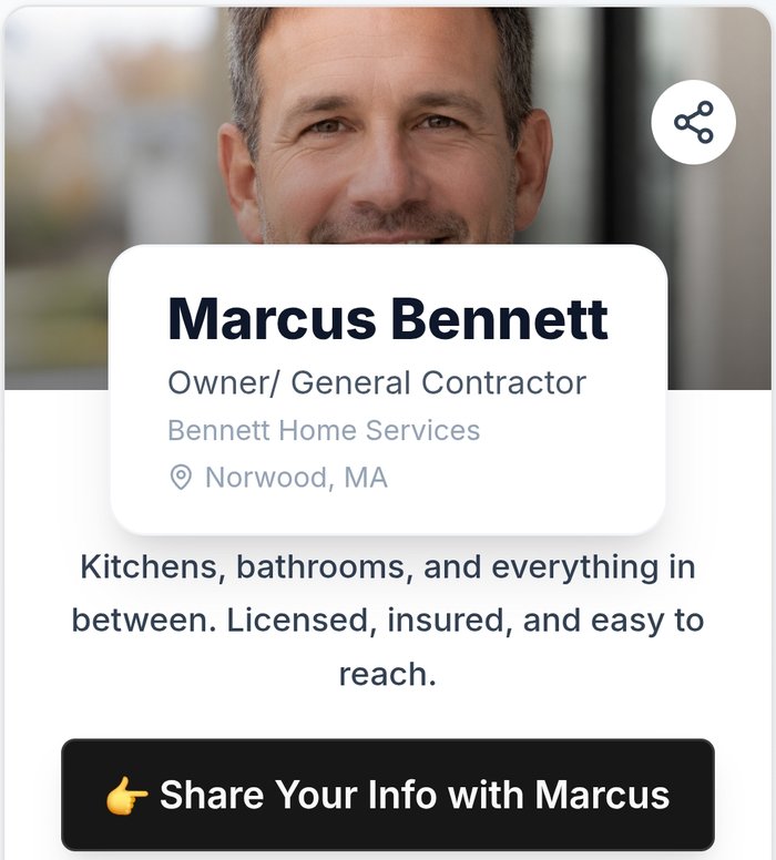 My MASH Card digital business card Headliner template