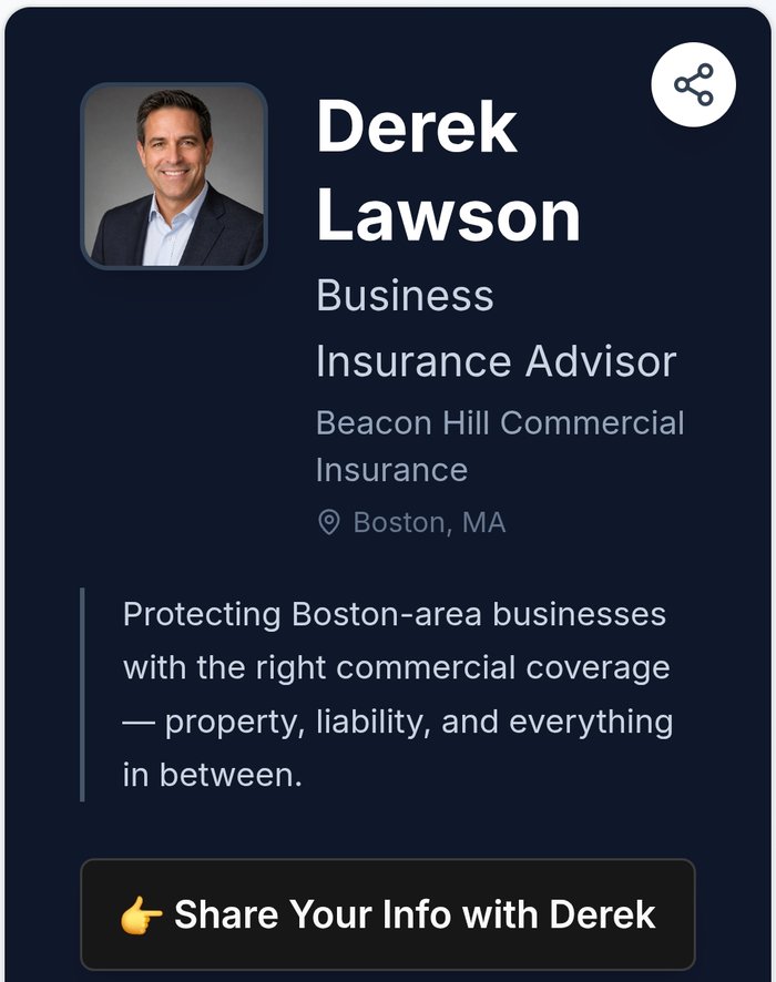 My MASH Card digital business card for a sales professional