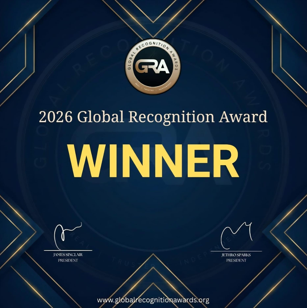 2026 Global Recognition Award Winner Certificate