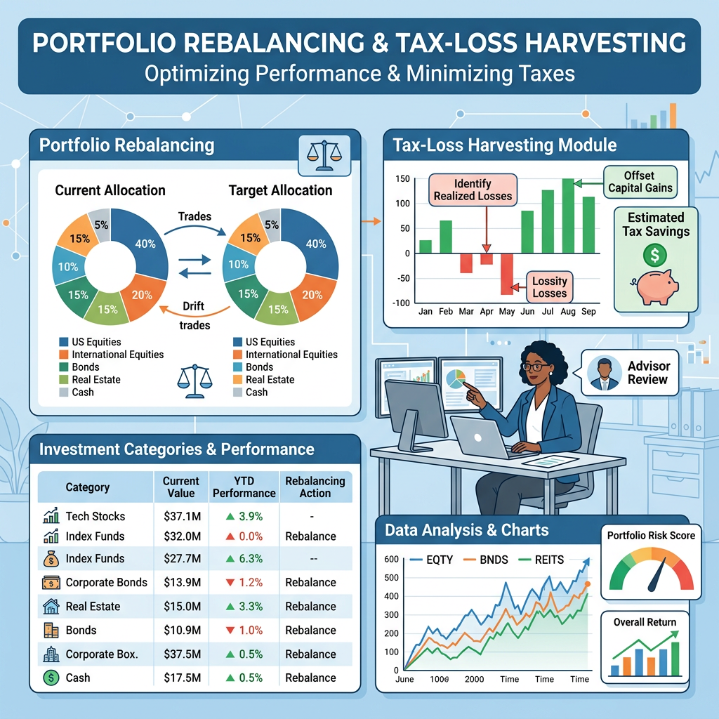 How Portfolio Rebalancing and Tax-Loss Harvesting Help Austin Wealth Management Improve Client Outcomes