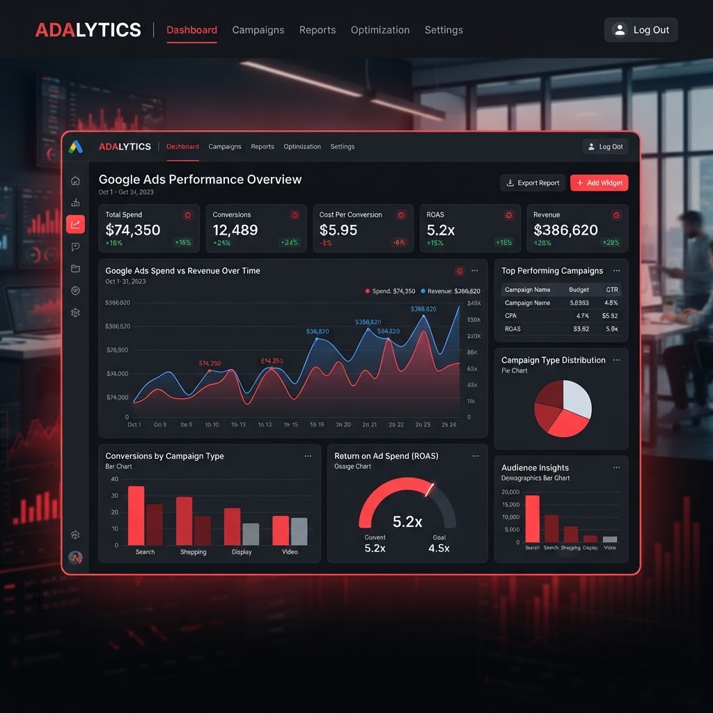 Las Vegas PPC and Google Ads management dashboard - Vegas Marketing