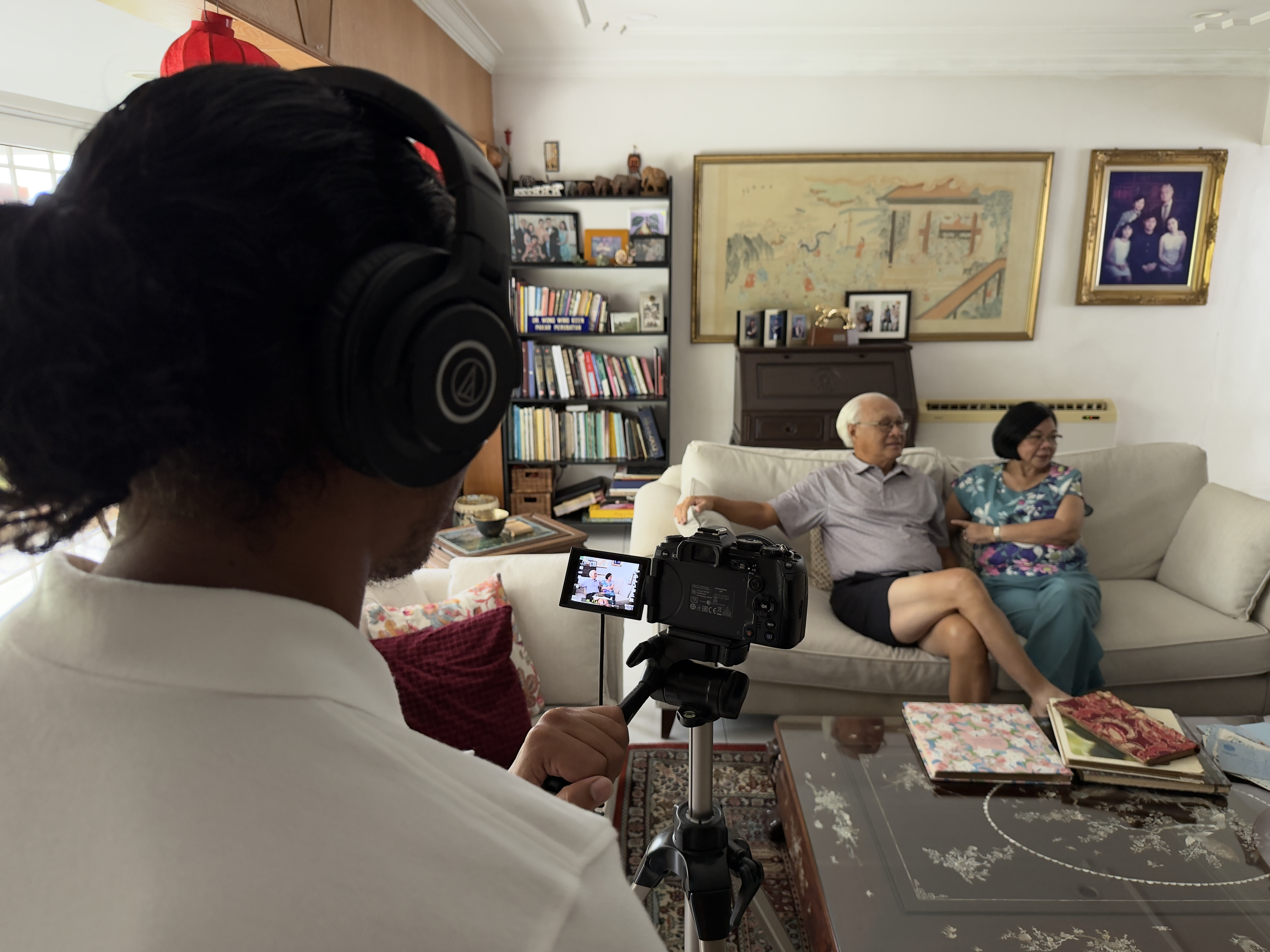 Behind the camera