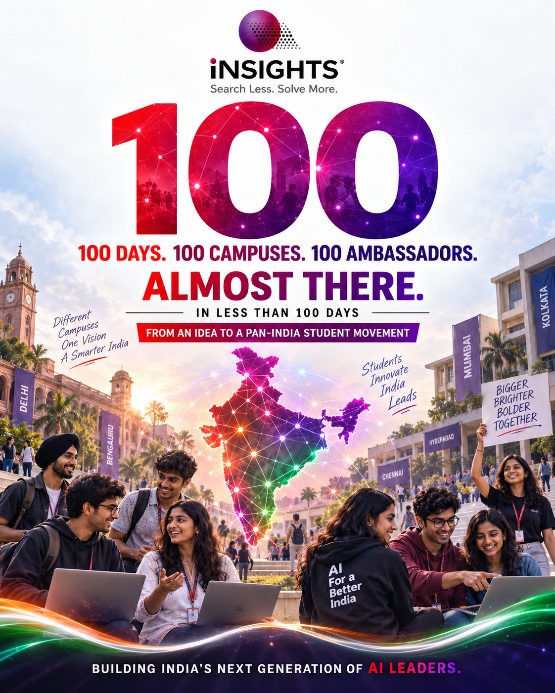 100 Days. 100 Campuses. 100 Ambassadors. — iNSIGHTS Campus Ambassador movement