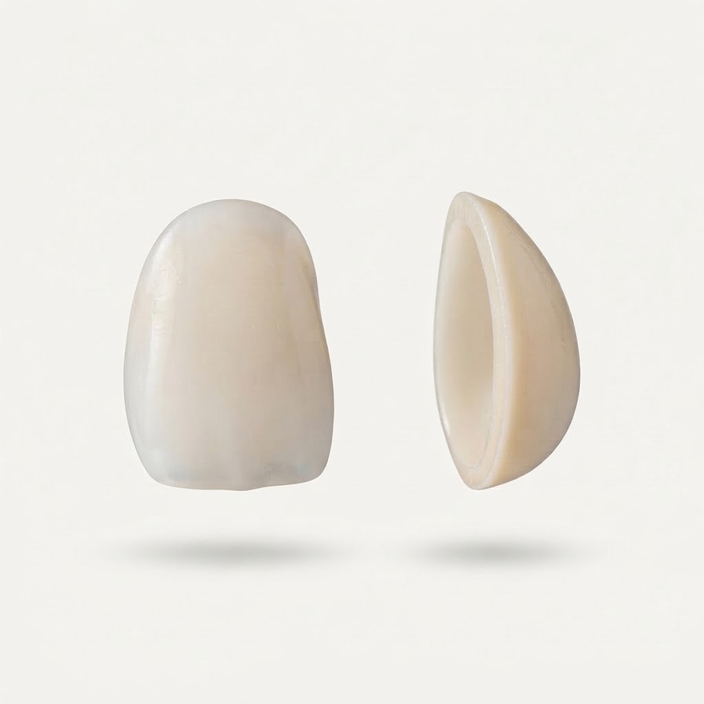 White line · A thin silhouette, basic translucency and clean, simple contours. AI concept illustration, not a product photograph. Thickness is illustrative, not to scale.