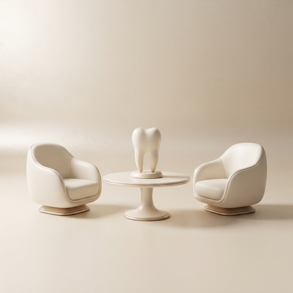 Consultation · Representative 3D illustrations, not photographs of the clinic.