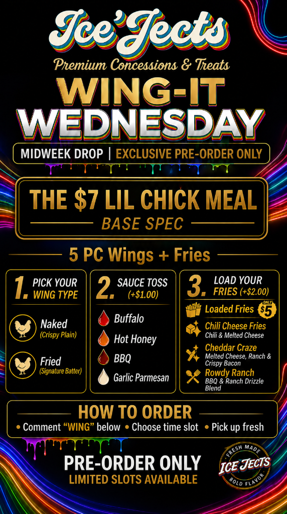 5pc Wing & Fries/Tots Combo