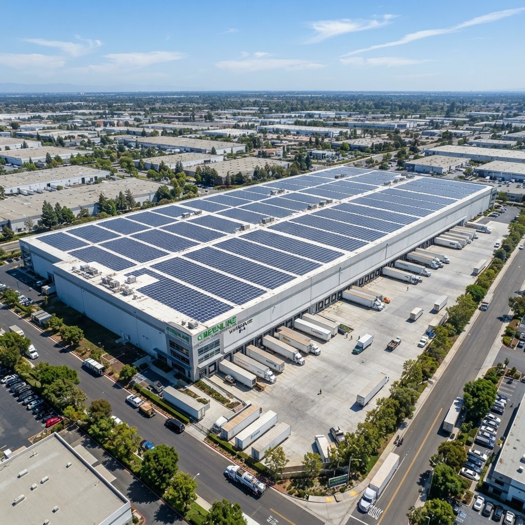 Distribution center with rooftop solar