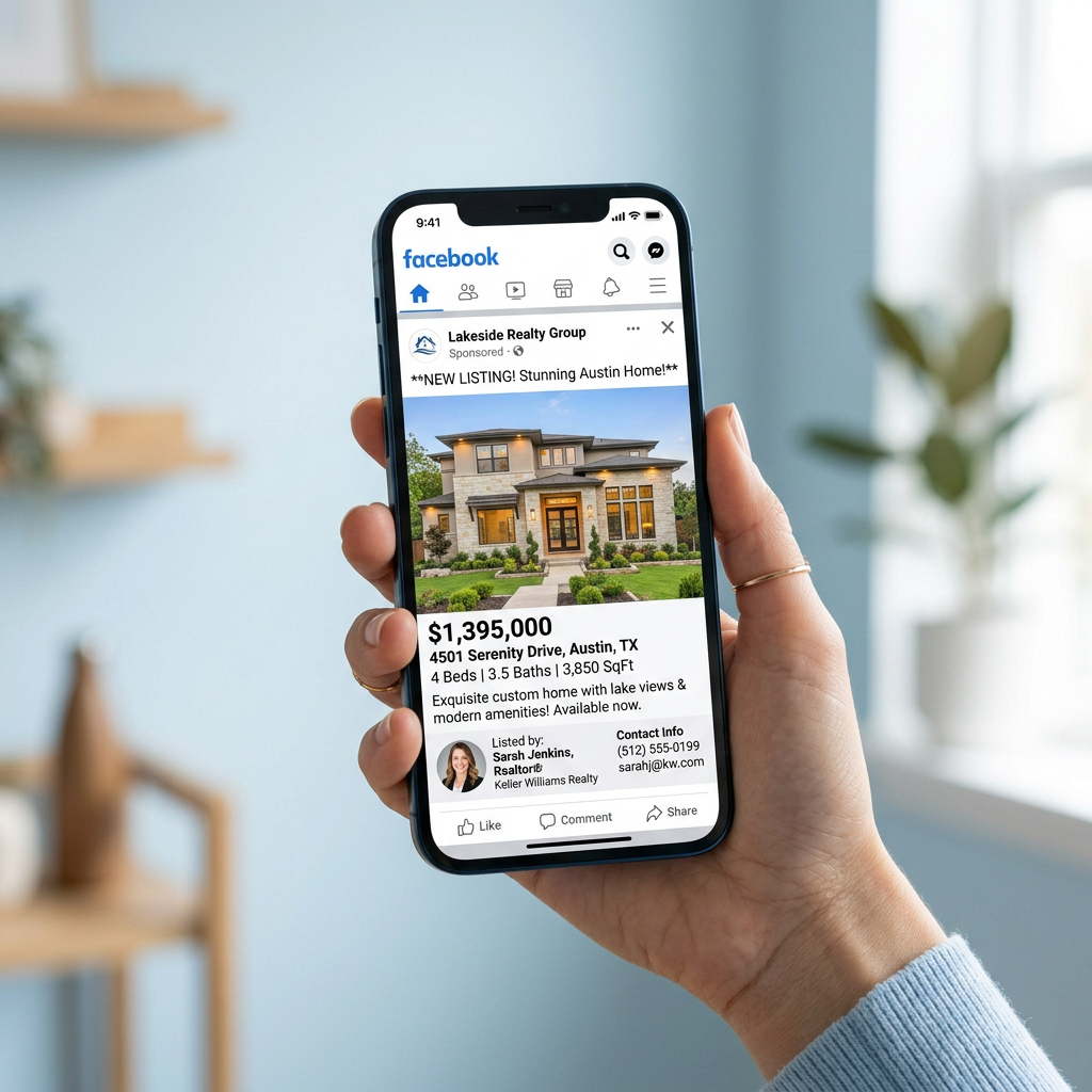 Listing ad on phone