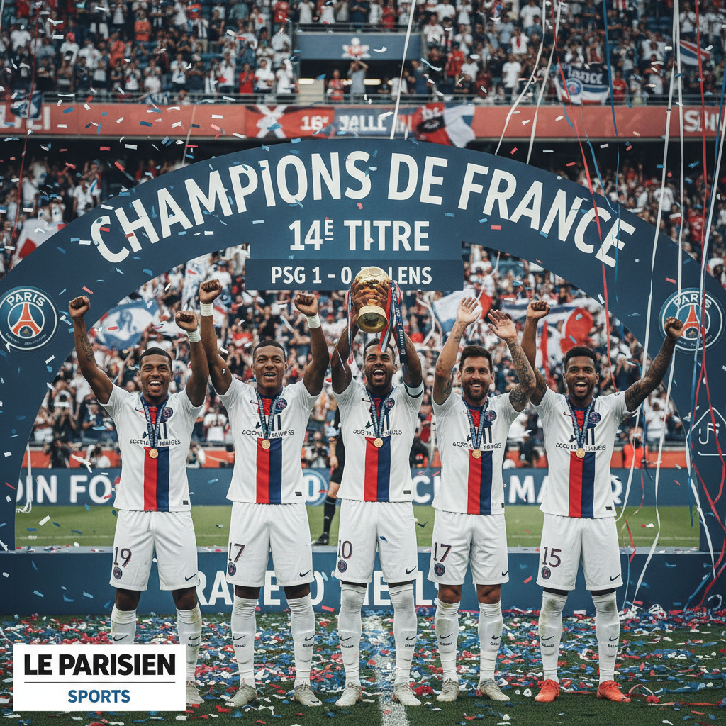 Le PSG décroche son 14e titre de champion de France après une victoire décisive contre Lens