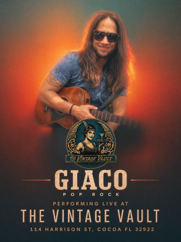 Giaco — Pop Rock, performing live at The Vintage Vault