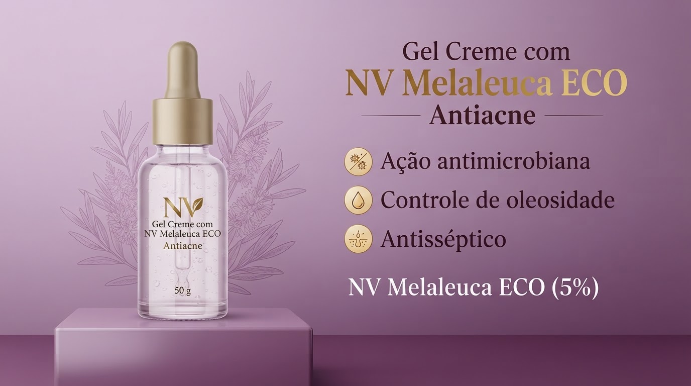 Gel Creme com NV Melaleuca ECO, layout Informações