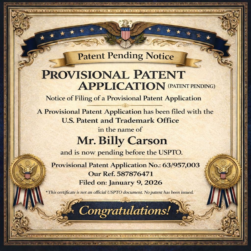 Patent Pending Certificate