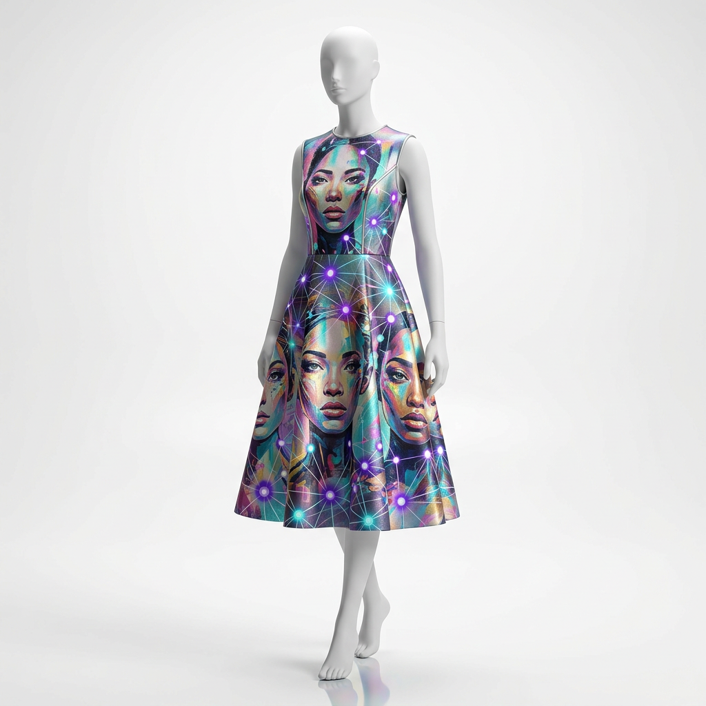Synthetic Avatar A-Line Dress