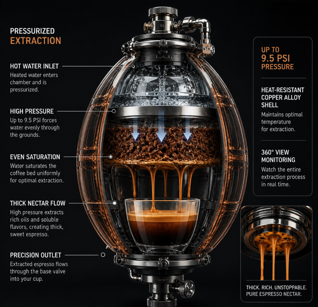 Pressurized Extraction Diagram — SovereignCapsule™