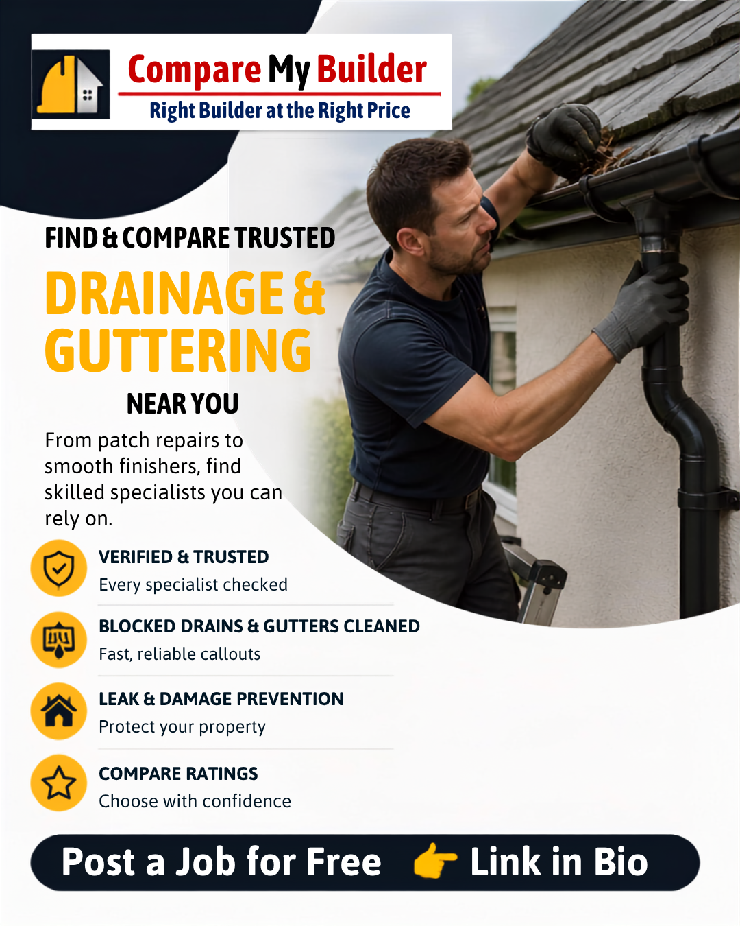 Drainage & Guttering Specialists on Compare My Builder