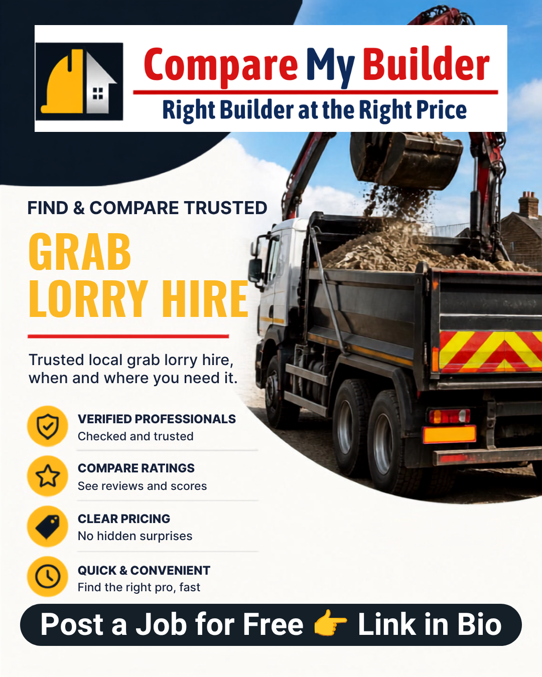 Grab Lorry Hire on Compare My Builder