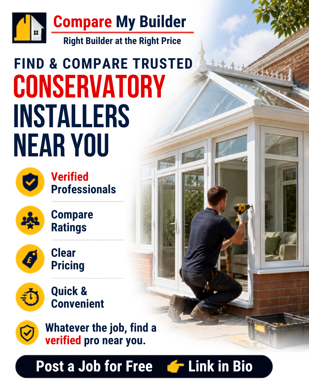 Conservatory Installers on Compare My Builder