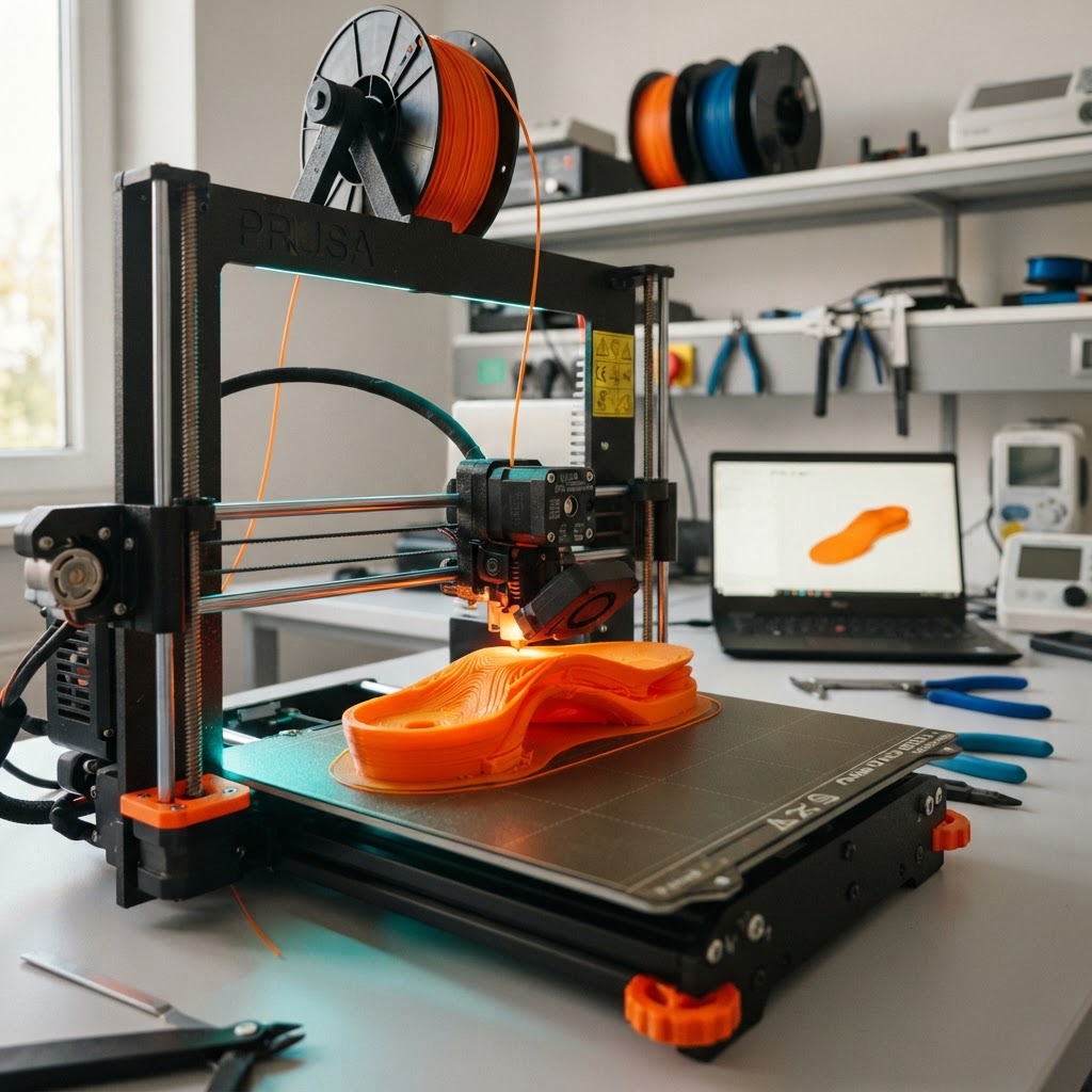 3D printer printing a custom orthotic