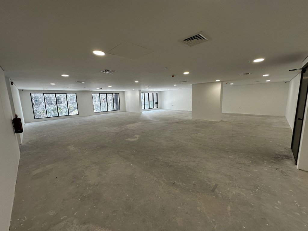 Empty raw space before gym design - consultation space assessment Qatar