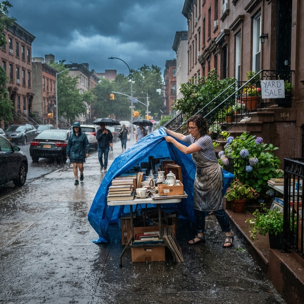 Summer Storm Survival: Stoop Sale Contingency Planning