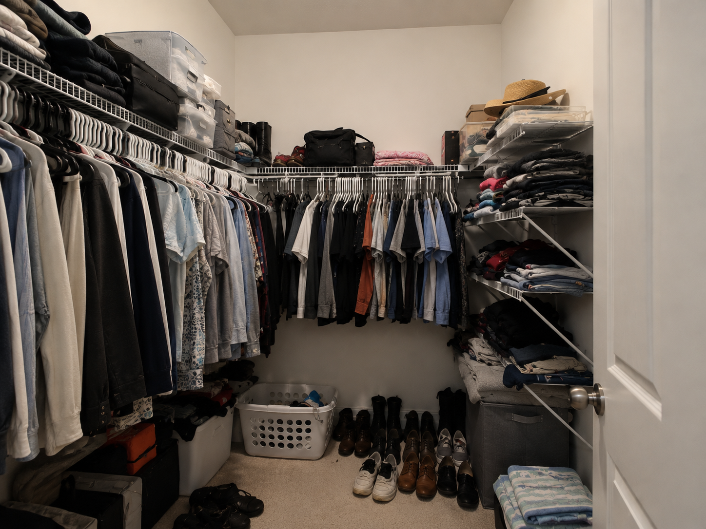 Builder-grade closet before