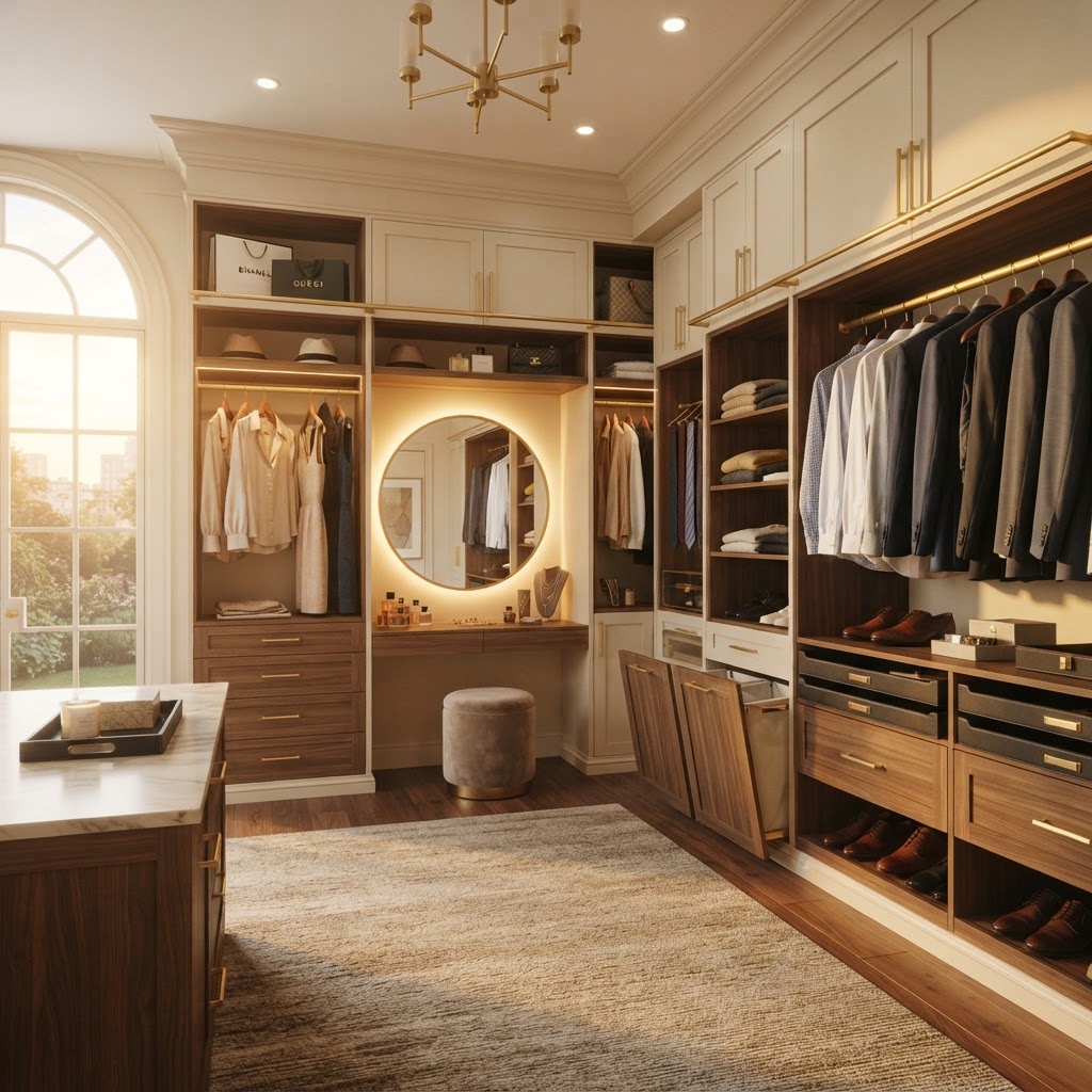 Finished custom closet by D&M Central Florida Closets & Millwork