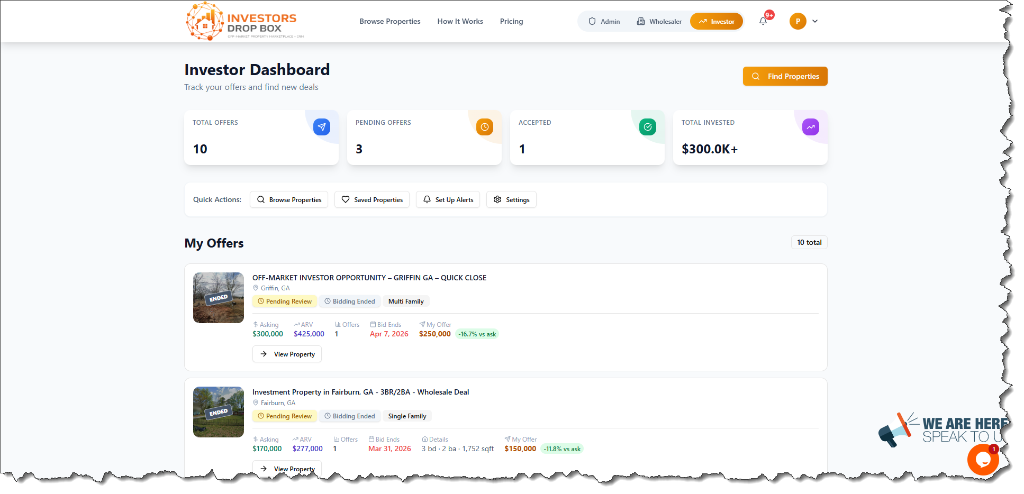 Investor Dashboard