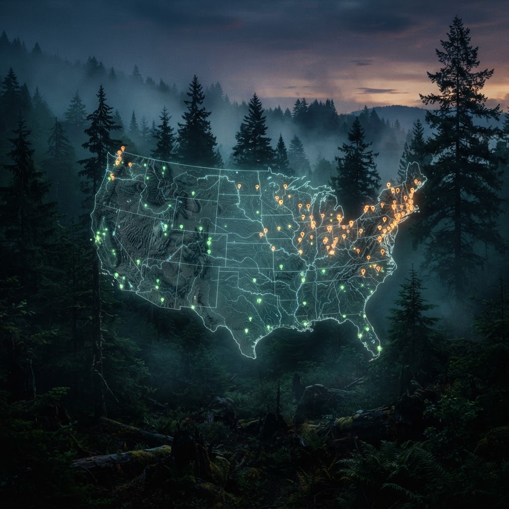 Bigfoot Sightings by State