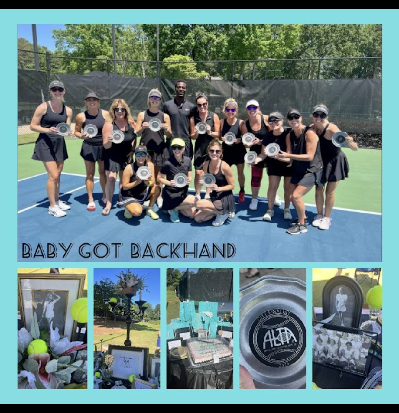 Christina Gillespie's tennis team photo