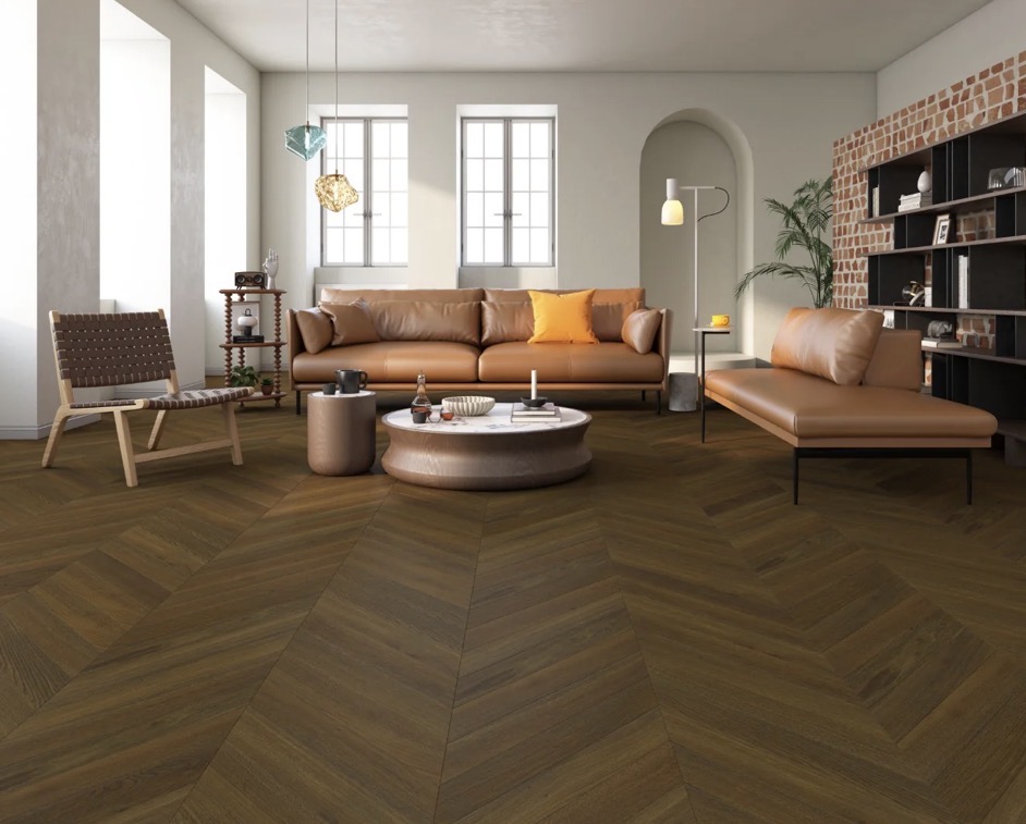 Chevron Engineered 14/3x90x510 - Dark Brown B&O