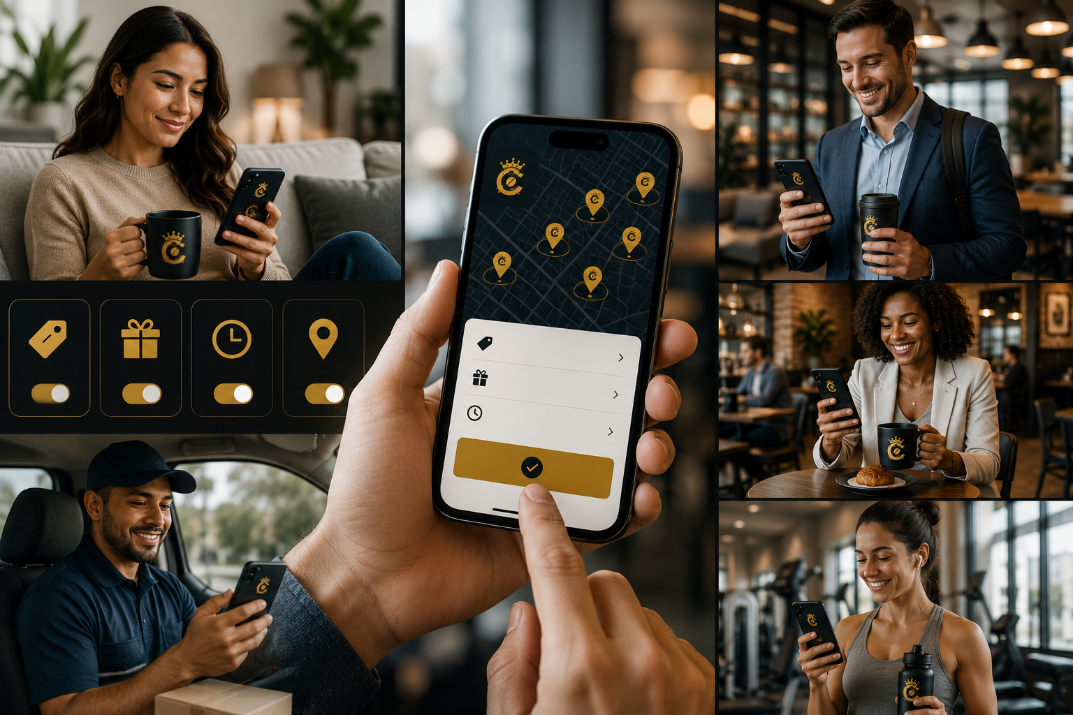 CoffeeCanz app — employees stay in control with customizable preferences, locations, and notifications across the mobile app