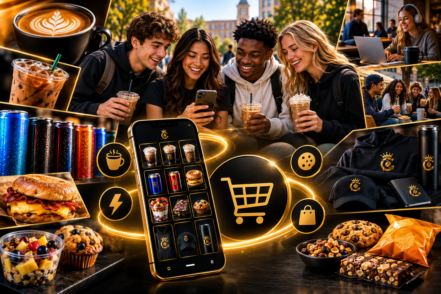 Daily student-only deals — coffee, food, snacks, and merch in the CoffeeCanz app