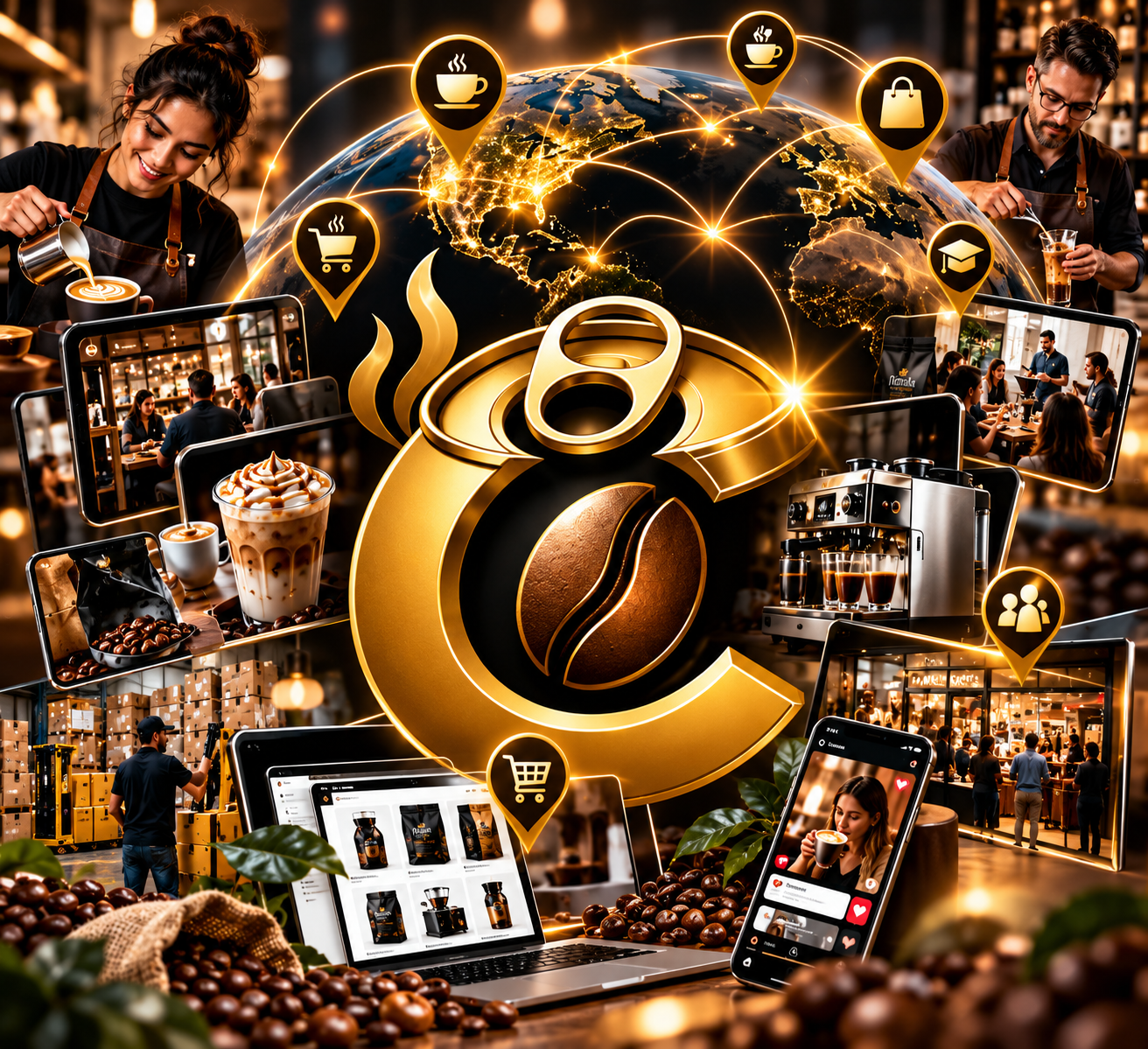 CoffeeCanz marketplace — local cafés, online shipping and warehouse drops