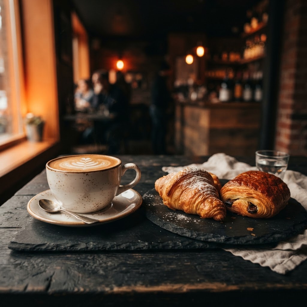 Latte + Croissant Bundle