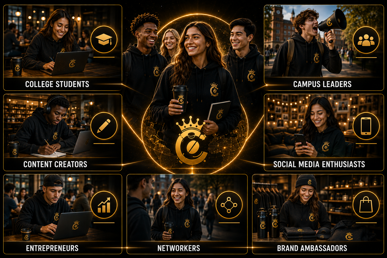 Who Should Apply — college students, campus leaders, content creators, social media enthusiasts, entrepreneurs, networkers and brand ambassadors