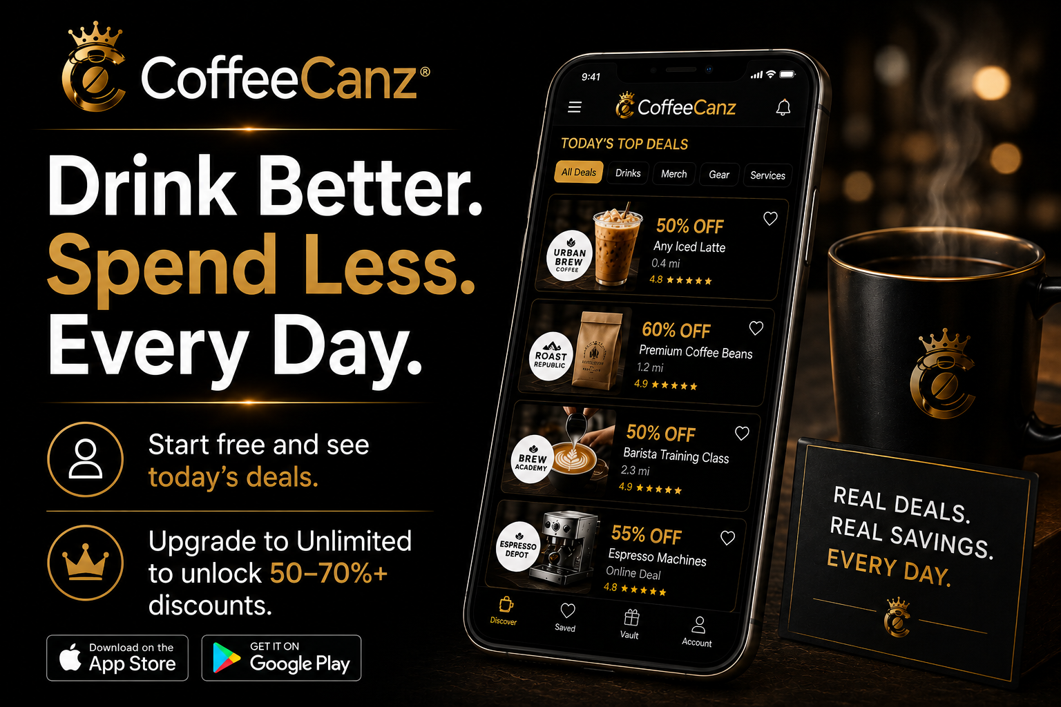 Drink Better Spend Less Every Day - CoffeeCanz community