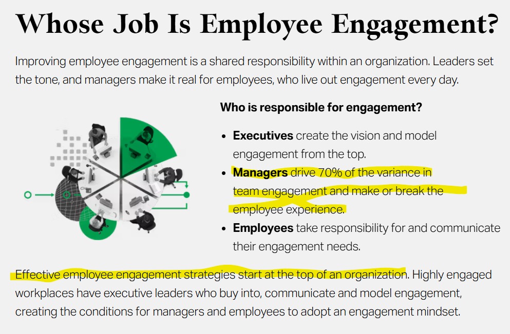 Whose job is employee engagement?