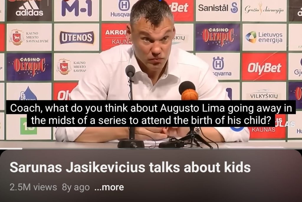 Sarunas Jasikevicius talks about kids