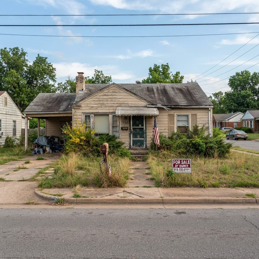Before - Inherited Hoarder Property in Broken Arrow