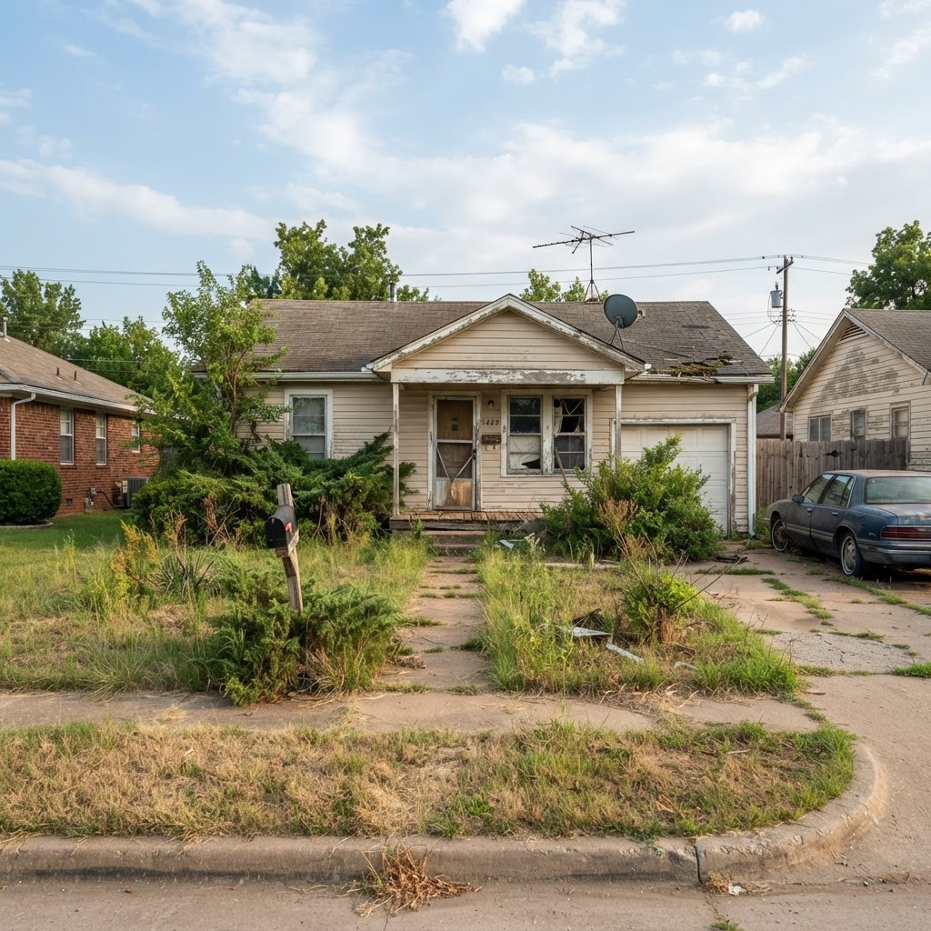Before - Inherited Hoarder Property in Claremore