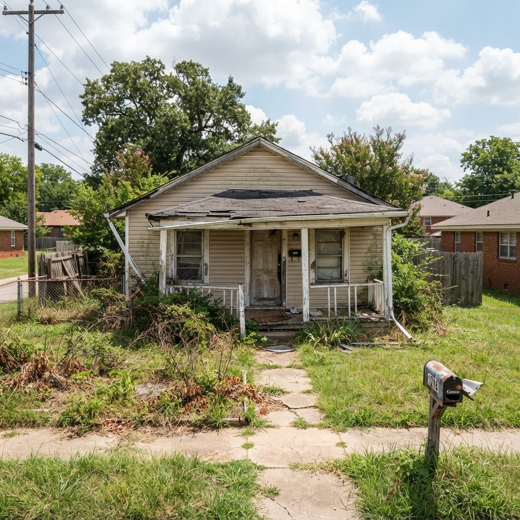 Before - Inherited Water-Damaged Fixer-Upper in Jenks